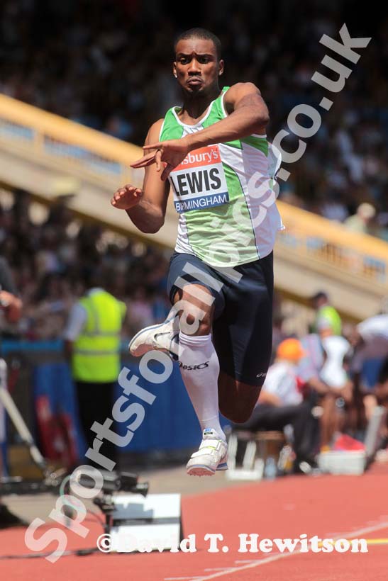 Daniel Lewis in the triple jump at the Sainsbury's British Championships, Birmingham.